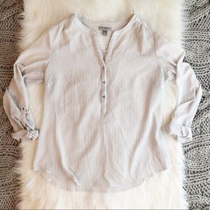 V neck stripe blouse